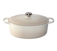 Le Creuset Cacerola ovalada Signature 31 cm 6,3 L hierro fundido apta inducción Merengue