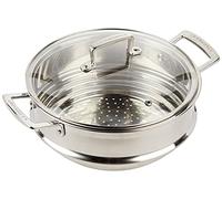Le Creuset Vaporera con tapa de cristal, diámetro 24 cm, Acero inoxidable, 96101924001000
