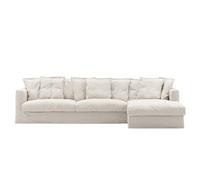 Le Grand Air Sofá 3 Plazas con Chaise Longue Derecha Blanco Crema