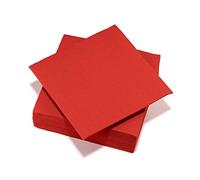 Le Nappage - Airlaid Paper Towels - Color Rojo - Servilletas Certificadas FSC® - Reciclables y Biodegradables - Set de 25 Toallas Formato 40 x 40 cm