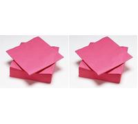 Le Nappage - Lote de 50 servilletas de guata (33 x 33 cm, 2 capas FSC, celulosa, rosa, 33 x 33 cm) (Paquete de 2)