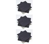 Le Nappage - Lote de 50 servilletas de guata (33 x 33 cm, 2 pliegues), color negro (Paquete de 3)