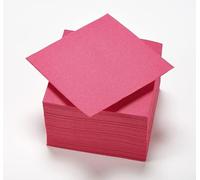 Le Nappage - Toallas de Papel Tex Touch - Color Rosa Fucsia - Toallas Certificadas FSC® - Reciclables y Biodegradables - Set de 50 Servilletas de Mesa Fucsia Pink 24 x 24 cm (Paquete de 5)
