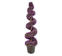 Leaf Árbol Artificial en Espiral Grande con Maceta Decorativa, 120 cm, Color Morado
