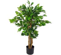 Leaf Árbol de ficus Artificial Realista, 90 cm, Hoja perenne