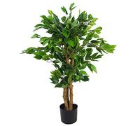 Leaf Árbol ficus Artificial de Hoja perenne, 90 cm