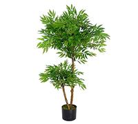 Leaf AZ-FICUS - Árbol de ficus Artificial Realista, 100 cm, Ruscus Ficus