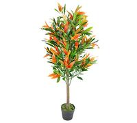 Leaf Design UK-Árbol Artificial de ficus (130 cm), Color, Photinia Rojo Verde