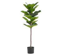Leaf Design UK - Planta Artificial de higuera, Maceta de plástico Negro