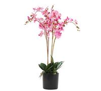 Leaf Diseño de orquídeas Artificiales, 60 cm, diseño de Hojas, Color Rosa (LEAF-7044)