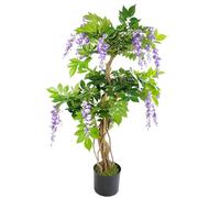 Leaf Hoja de 110 cm de Planta Artificial, árbol de glicina Morada