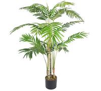 Leaf Hoja de 120 cm Premium Artificial Areca Palma con Olla, Verde