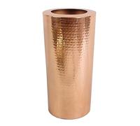 Leaf Jarrón de Metal Martillado Grande Design UK, Cobre, 15 cm x 30 cm (LEAF-7197)