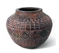 Leaf Macetas Grandes de Fibra de Vidrio, jarrón Azteca de 23 cm