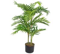 Leaf Mini Palmera Artificial de 80 cm con Maceta, Verde