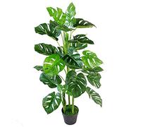 Leaf Planta Artificial Realista de Queso Monstera, 100 cm