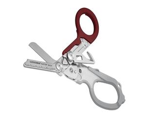 Leatherman Raptor Rescue, Granate con Funda Multiusos | Cizalla Plegable de Emergencia con Corta Correas y Rompe Cristales, Tijera de Emergencia Médica