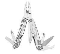 Leatherman Multiherramienta Rev – 14 herramientas para camping/bricolaje, acero inoxidable – Plata