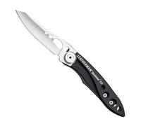 Leatherman Skeletool KB - Navaja de bolsillo multiusos resistente y ligero con abrebotellas, fabricada en EE.UU., en negro, Acero inoxidable