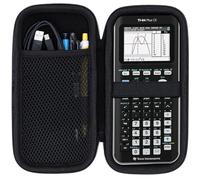 Lebakort Funda rígida Compatible con Texas Instruments TI-84 Plus CE/TI-84 Plus/TI-Nspire CX II CAS/TI-Nspire CX II/TI-83 Plus/TI-89 Titanium/TI-85/TI-86 calculadora gráfica a Color (Negro)