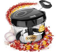 LEBENLANG Picadora manual con cuerda Verduras & Cebollas - 1L & Libre BPA