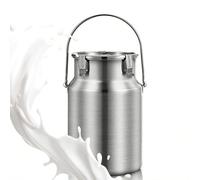 Lechera Acero Inoxidable 3/5/10/15 Litros 201,bidón de leche sellado con Tapa/asa Grande bidones for Transporte/Cubo for Vino Resistente Jarra Barril Aceite,Nofaucet-10L