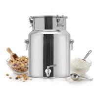 Lechera Acero Inoxidable 5L-88L con Tapa Hermética Líquidos Sólidos, Jarra Leche con Grifo Asa para Transporte, Cubo Cerveza, Bidón Vino, Barril Leche para Uso Doméstico(No Spigot,22L/5.81Gal)