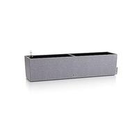 Lechuza Balconera Stone 80 - Maceta de riego automático para interiores y exteriores, mesa y ventana con orificio de drenaje y sustrato de plantas de poliresina H19 L79 W19 cm, color gris piedra