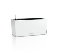 Lechuza - Macetero Balconera Color 40 Blanco, Jardinera para balcón con Sistema de riego, indicador de Nivel de Agua e Inserto, Superficie Mate, 40 x 19 x 19 cm, 15479