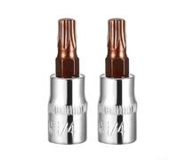 Lecreatekit Juego de 2 llaves de vaso T30 para torx de 1/4 de pulgada de alto par de seguridad para herramientas de bricolaje