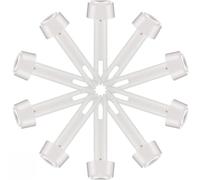 Lecreatekit Paquete de 24 pasadores de plástico para juntas de piscina con sellos de goma para piscinas de marco de metal Intex de 10 a 24 pies, piezas de repuesto ABS color blanco, 7 cm