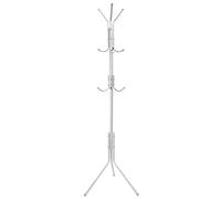 Lectorias Blanco Percheros de Pie, Recibidor Percheros Metálico, Colgadores Percha Ropa y Sombrero, Coat Rack de Pie, Colgador Motivo Floral Moderno, para Dormitorio o Salón, Ganchos Múltiples