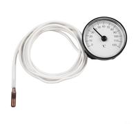 Lectura remota para termómetro de esfera para tanques de agua, piscinas y peceras, tubo capilar de 1,44 m, sensor de latón, no requiere batería, escala 0-120c (0-120 grados)