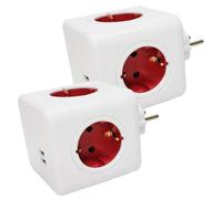 LED ATOMANT 2X Cubo Enchufe USB 16A 4 Tomas CA y 2 USB 3.0