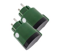 LED ATOMANT 2x Enchufe Wifi Exterior Redondo Verde 16A IP44 App Smart Life