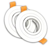 LED ATOMANT 2x Marco Empotrable GU10 Aluminio Blanco Orientable 30º