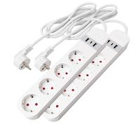 LED ATOMANT 2X Regleta WiFi USB Alargador 4 Tomas 2 USB 1 Tipo C | Compatible con Alexa y Google Assistant, App Smart Life y Tuya