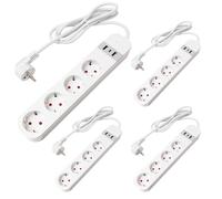 LED ATOMANT 4X Regleta WiFi USB Alargador 4 Tomas 2 USB 1 Tipo C | Compatible con Alexa y Google Assistant, App Smart Life y Tuya