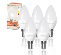 LED ATOMANT Pack 5x Bombilla LED E14 Vela C37 6W, Color Blanco Frio, 610 Lumenes, Casquillo fino, Equivalente a 60W tradicional