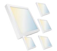 LED ATOMANT 5x Plafon LED Cuadrado Superficie 30x30cm 24W CCT 3000-6500K | Con Selector de color CCT, 2200 Lumenes, Driver incluido