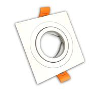LED ATOMANT Aro de Aluminio Cuadrado para Bombilla Gu10/dicroica Corte 80mm Basculante | Bombillas Leds | Diseño Elegante
