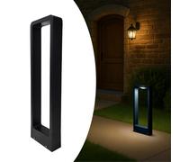 LED ATOMANT Balizas Exterior Jardín 7W, Blanco Frío 6500K, IP67 Impermeable, 750 Lúmenes, Poste de Iluminación LED Negro Antracita de Metal, Luz Decorativa para Caminos, Senderos, Entradas, Zonas
