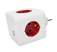LED ATOMANT Cubo Enchufe USB 16A 6 en 1, Ladrón Enchufe Múltiple Pared con 4 Tomas CA, 2 USB 3.0 con Interruptor, Carga Rápida, Diseño Compacto, Ideal para Escritorio, Oficina, Hogar, Protección Sobre