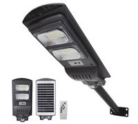 LED ATOMANT Farola Solar Exterior LED 100W, Blanco frio, IP65, con Sensor de Movimiento y Mando a Distancia, Farolas LED Exterior Solares para Jardín, Calle y Patio, Iluminación Solar de Alta