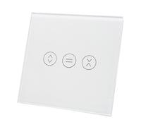 LED ATOMANT Interruptor de Cristal ZigBee para Persiana, Requiere HUB Zigbee, APP Smart Life o Tuya, Compatible con Alexa y Google Home, Pulsador Tactil para Motor Persianas/Cortinas