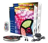 LED ATOMANT Kit 5m Tira de Luz LED RGB 220V con controlador y mando RF, Impermeable IP65, Corte cada 12,5cm, Fácil instalación sin transformador, Alta luminosidad y eficiencia, Ideal para decoración i