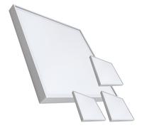 LED ATOMANT Kit Panel LED 60x60cm CCT 48W 5000 lúmenes con soporte de superficie blanco incluido, CCT (Selector de Color Blanco Calido, Neutro y Frio), ideal para oficinas, cocinas, comercios o pasill