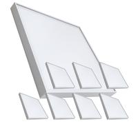LED ATOMANT Kit Panel LED 60x60cm CCT 48W 5000 lúmenes con soporte de superficie blanco incluido, CCT (Selector de Color Blanco Calido, Neutro y Frio), ideal para oficinas, cocinas, comercios o pasill