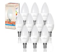 LED ATOMANT Pack 10x Bombilla LED E14 Vela C37 9W, Color Blanco Neutro (4500K), 950 Lumenes, Casquillo fino, Equivalente a 80W tradicional
