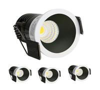 LED ATOMANT Pack 4x Mini Downlight LED 5W CCT (Selector de Color Blanco Calido, Neutro o Frio), IP20, Corte 37mm, 400 Lumenes, foco pequeño empotrable, vitrina, armario, pasillo, espacios reducidos